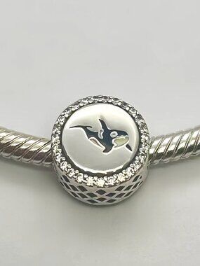 Pandora Victania Killer Whale Sea Dangle Charm Travel Pendant, S925 Sterling